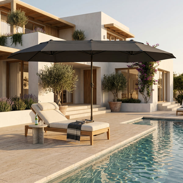 Solarro Double 460 Gris Anthracite · Parasol Double Face Extra-Large