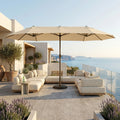 Solarro Double 460 Beige Sable · Parasol Double Face Extra-Large