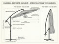 Solarro Curve 300 · Parasol Déporté 360°